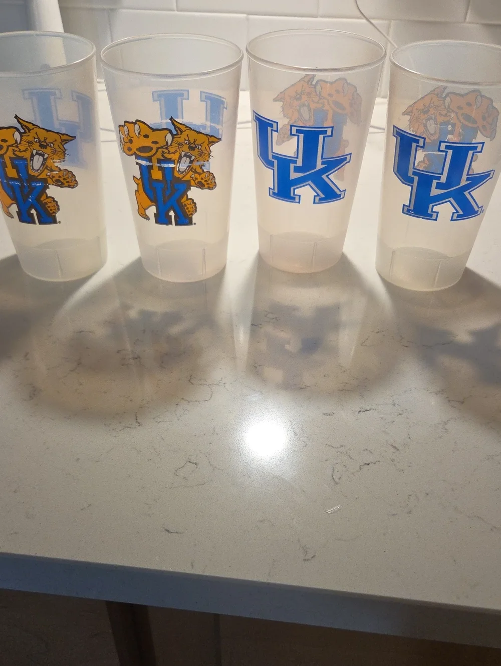 UK Logo Plastic Drinking Cups - Set of 4